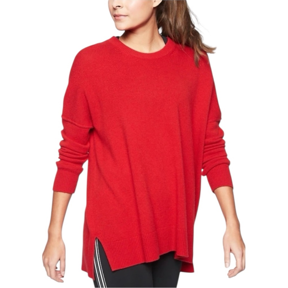 ATHLETA Perspective Cashmere and Wool Blend Crew Neck Sweater. Size XS